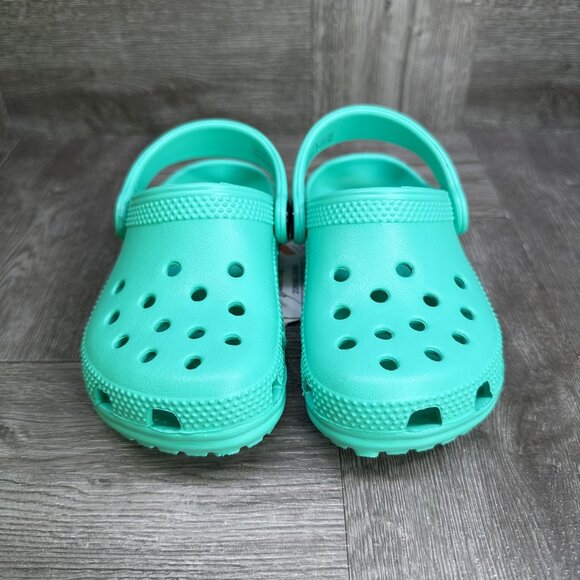 CROCS Classic Kids size 9 Lagoon Teal Clogs - Picture 4 of 9